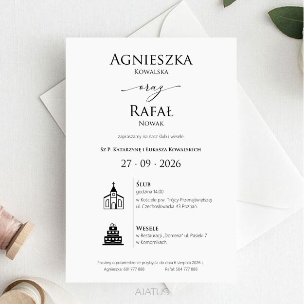 ZAPROSZENIA FORMAT B6 WZ2