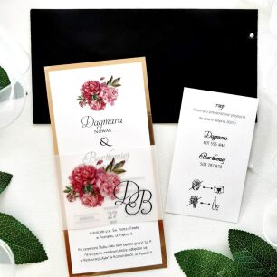 DL ZŁOTO KALKA KWIATY RÓŻ  - 6