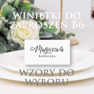 Winietki DO ZAPROSZEŃ B6