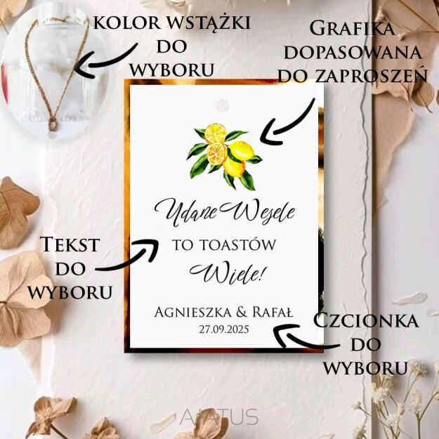 Zawieszki na alkohol ZŁOTE