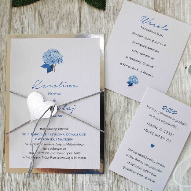 JKZ-A6 SREBRO -19 HORTENSJA NIEBIESKA