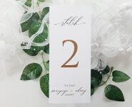 NUMERY STOŁÓW + MENU stojące trójkątne - 2