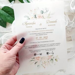 A5 ZAPROSZENIA RÓŻ KWIATY-85 KALKA