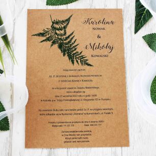 ZAPROSZENIE A5 ECO-5 PAPROĆ