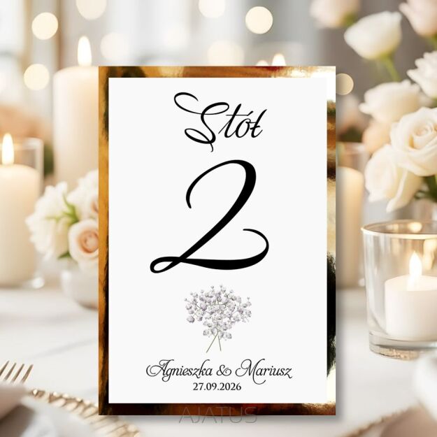 Numery Stołów GIPSÓWKA ZŁOTO