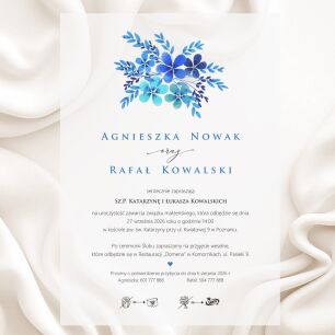 A5 ZAPROSZENIA KWIATY NIEBIESKIE - 92 KALKA