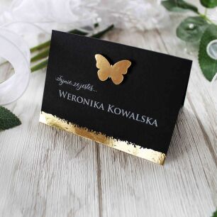 Winietki Seria JKZ GLAMOUR ZŁOTY MOTYL 3D