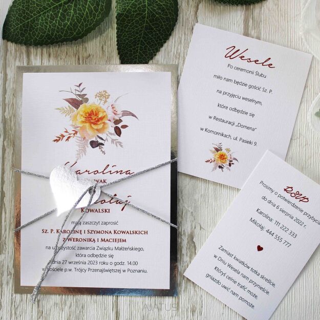 JKZ-A6 SREBRO -10 POMARAŃCZOWA RÓŻA