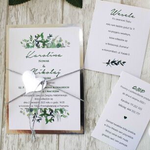 JKZ-A6 SREBRO -18 ZIELONE LIŚCIE