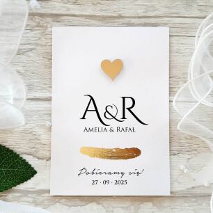 JKZ SK A6 ZŁOTE SERDUSZKO 3D INICJAŁY