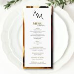 M-108 MENU/ZŁOTO/SREBRO INICJAŁY - 2