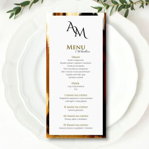 M-108 MENU/ZŁOTO/SREBRO INICJAŁY