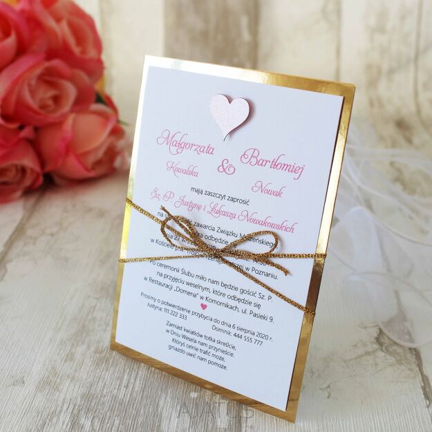 JKZ ZŁOTO SERCE RÓŻOWE