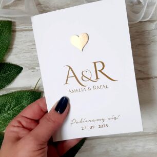 JKZ SK A6 ZŁOTE SERDUSZKO 3D INICJAŁY