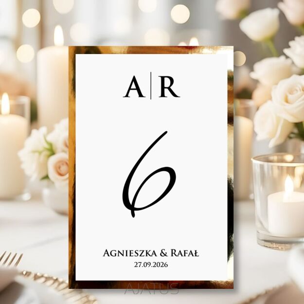 Numery Stołów INICJAŁY ZŁOTO/SREBRO/ECO