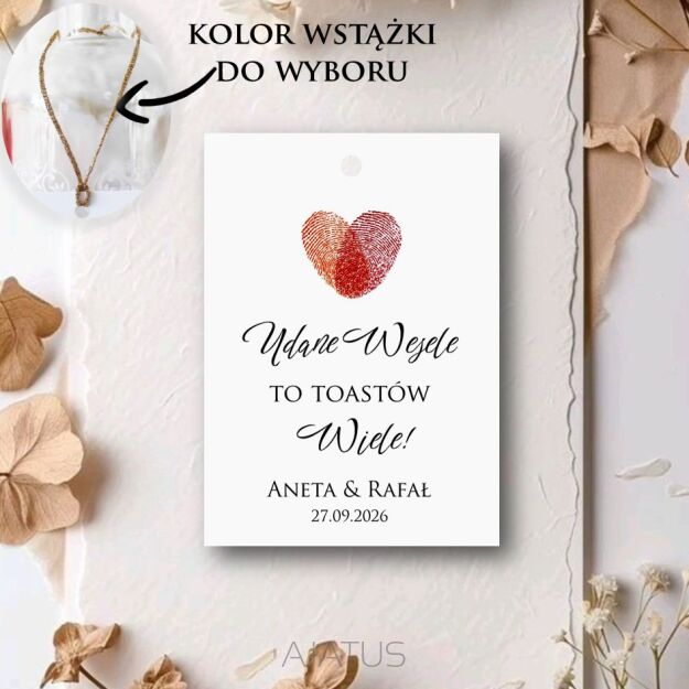 Zawieszki na alkohol ODCISKI PALCÓW ZŁOTO