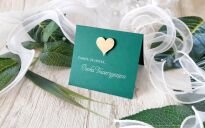 Winietki Seria JKZ GLAMOUR ZŁOTE SERCE 3D ciemna zieleń - 2