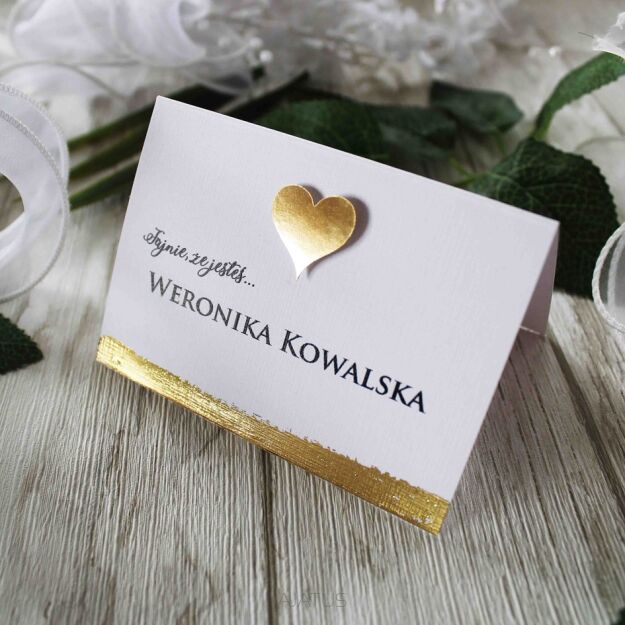 Winietki Seria JKZ GLAMOUR ZŁOTE SERCE 3D