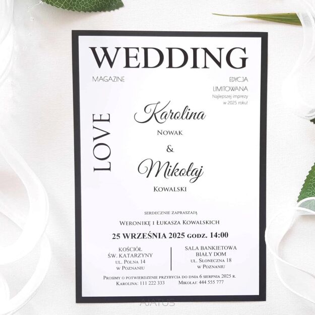 A5 ZAPROSZENIA WEDDING MAGAZINE