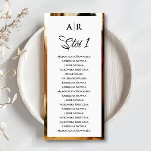 PLAN STOŁÓW INICJAŁY  ZŁOTO/SREBRO/ECO