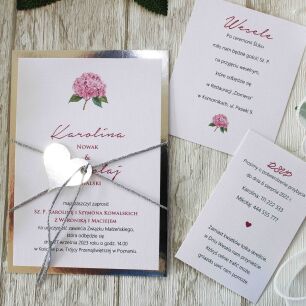 JKZ-A6 SREBRO -20 HORTENSJA RÓŻOWA