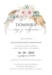 A5 ZAPROSZENIA KOMUNIA KALKA - DOMINIKA - 2