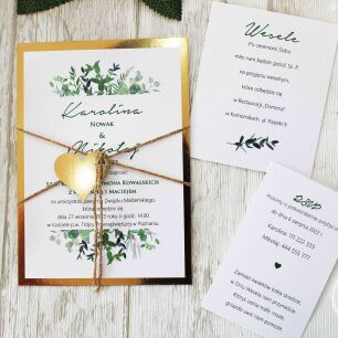 JKZ-A6 ZŁOTO-21 ZIELONE LIŚCIE