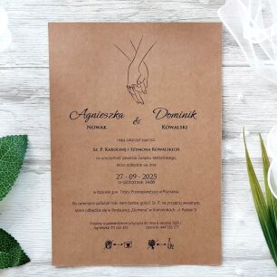 A5 ZAPROSZENIA -5 ECO DŁONIE