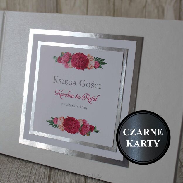 KG-45 BIAŁA czarne karty PROSTOKĄT/KWADRAT