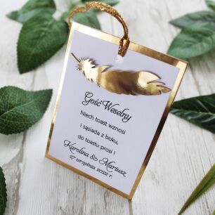 Zawieszki na alkohol ZŁOTO PIÓRKO