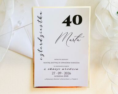 B6 ZAPROSZENIA URODZINY SREBRO