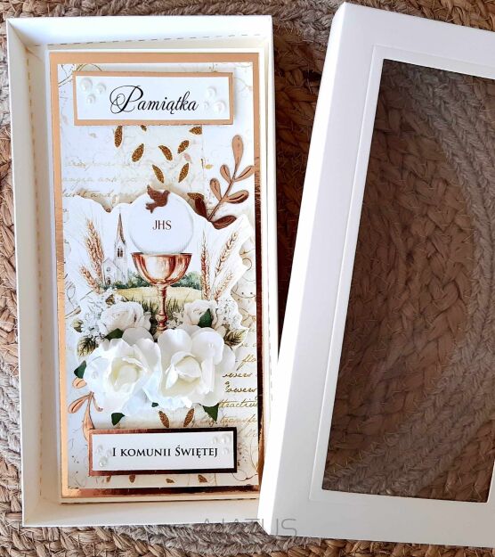 Kartka DL KOMUNIA ŚWIĘTA PUDEŁKO