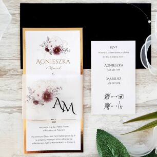 DL ZŁOTO KALKA KWIATY - 1