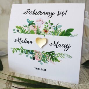 JKZ_KW-2 ZŁOTE SERCE 3D kwiaty