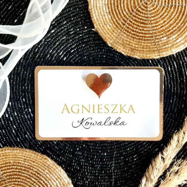 Winietki ZŁOTE Seria JKZO serce 3D