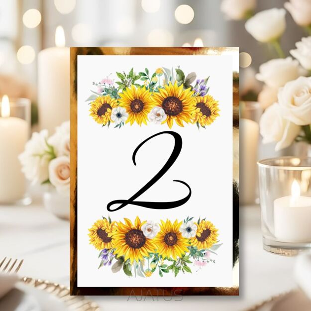 Numery Stołów SŁONECZNIKI 2