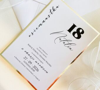 B6 ZAPROSZENIA URODZINY SREBRO