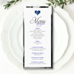 MENU SERCE 3D GRANAT ZŁOTO/SREBRO - 3