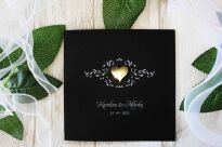 KW NW-48 ZŁOTE SERCE ORNAMENT CZARNE - 2