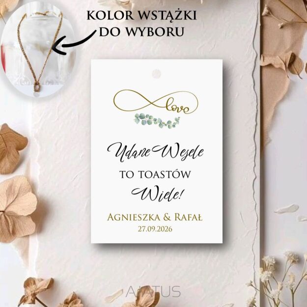 Zawieszki na alkohol LOVE 2/ZŁOTO