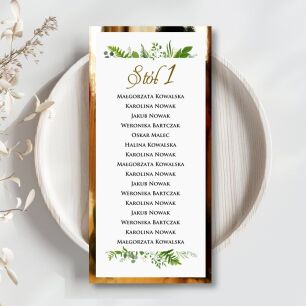 PLAN STOŁÓW GZ CIEMNA ZIELEŃ ZŁOTO/SREBRO/ECO/CIEMNA ZIELEŃ