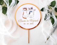 Topper na tort ZŁOTY KOTKI -7 - 2