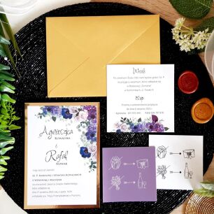 JKZ ZŁOTO KWIATY FIOLET