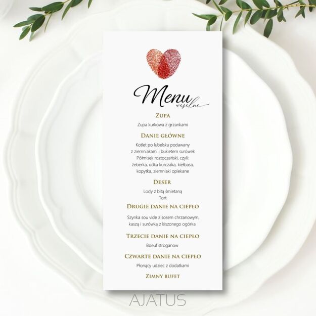 MENU ODCISKI PALCÓW/ZŁOTO