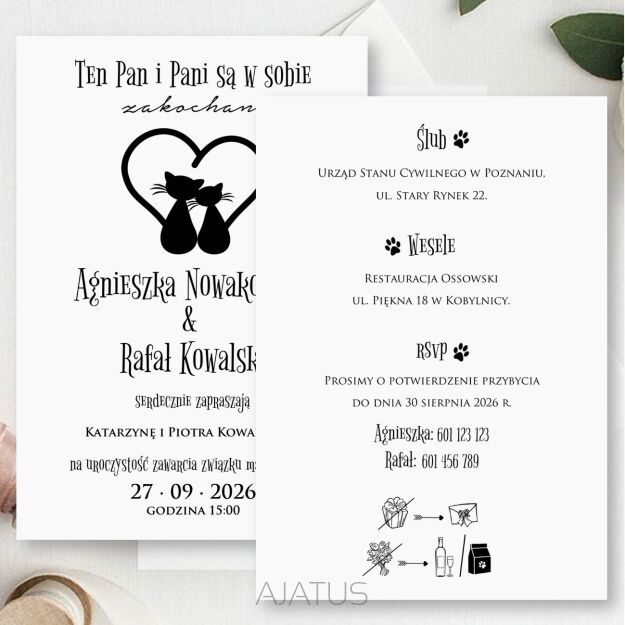 ZAPROSZENIA FORMAT B6 KOTKI-3