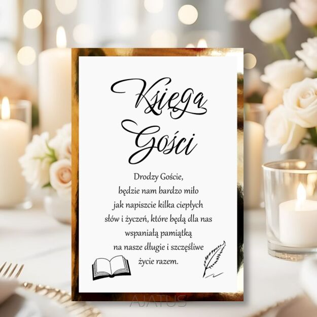 NAPIS KSIĘGA GOŚCI KOLOR DO WYBORU