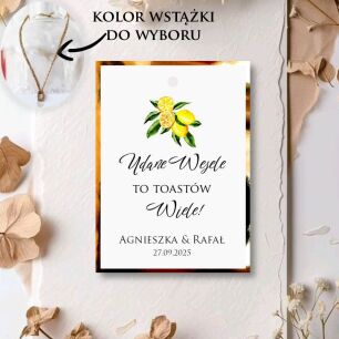 Zawieszki na alkohol CYTRYNY ZŁOTO/SREBRO