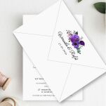 KOD022 ZAPROSZENIA FORMAT B6 KWIATY FIOLET - 4