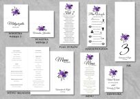 KOD022 ZAPROSZENIA FORMAT B6 KWIATY FIOLET - 5