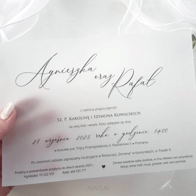 A5 ZAPROSZENIA POZIOMO-95 KALKA